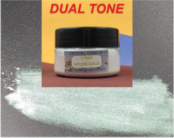 Two Tone Green Gold Crystal Powder