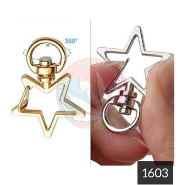 Designer Lobster Rings 10 Pcs Golden - Stars