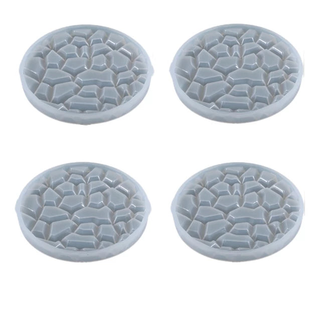 CIRCULAR DESIGNER COASTER STONE EFFECT
