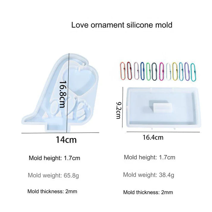 LOVE With Hanging Heart Photo Frame