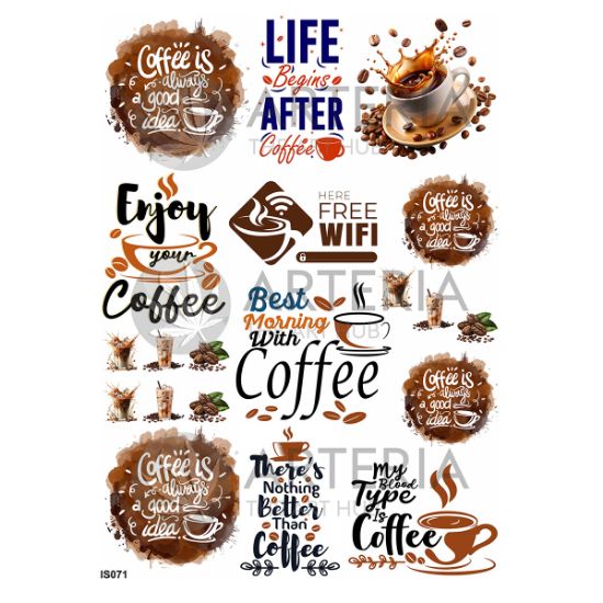 Insert Sheet- Coloured Coffee Love 4