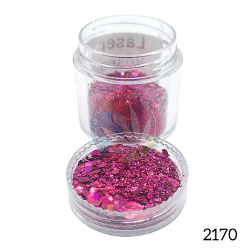Holographic Hexa Glitters- Rose