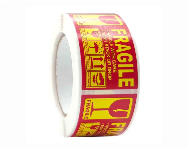 Fragile Sticker- Red Yellow