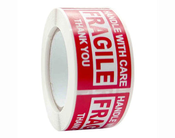 Fragile Sticker- White Red