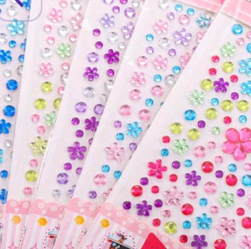 Multi Colour Diamond Design Stickers