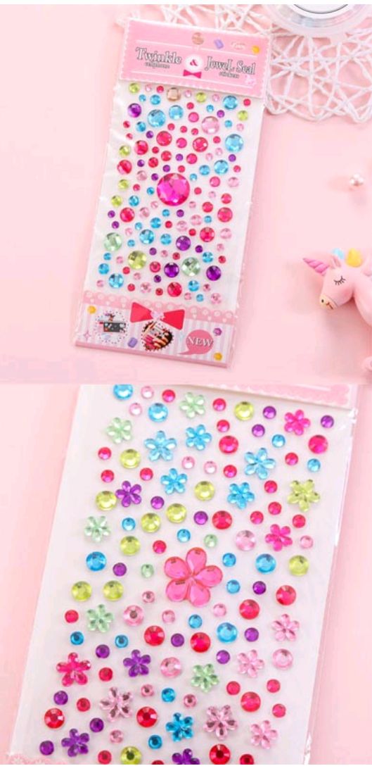 Multi Colour Diamond Design Stickers