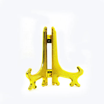 4" Gold plastic stand- folding stand