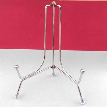 8" Silver Metal Stand - Folding Stand [Electro plated]