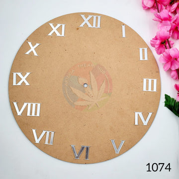 Acrylic 12 Roman Clock Numbers - Silver - 1 Inch