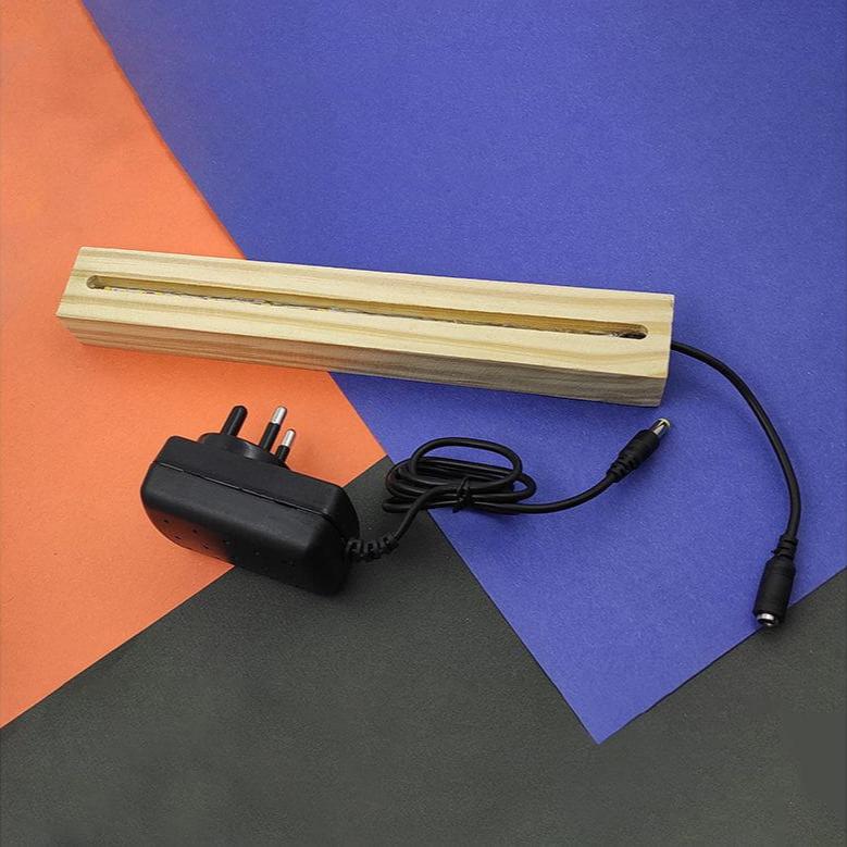 Wooden LED Light Base