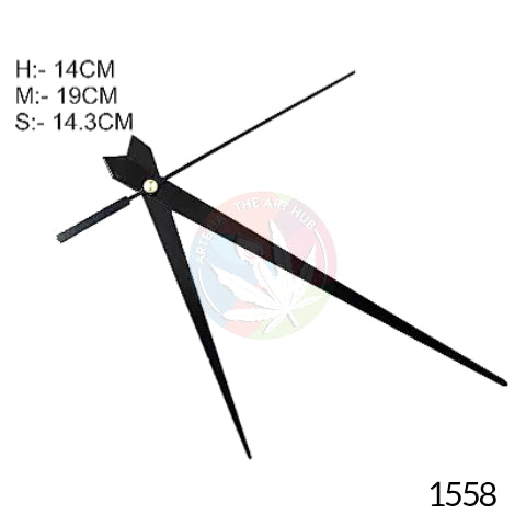 Plain Clock Hands- Clock Needles - BIG- Black