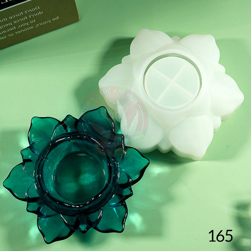 Open Lotus tea light holder