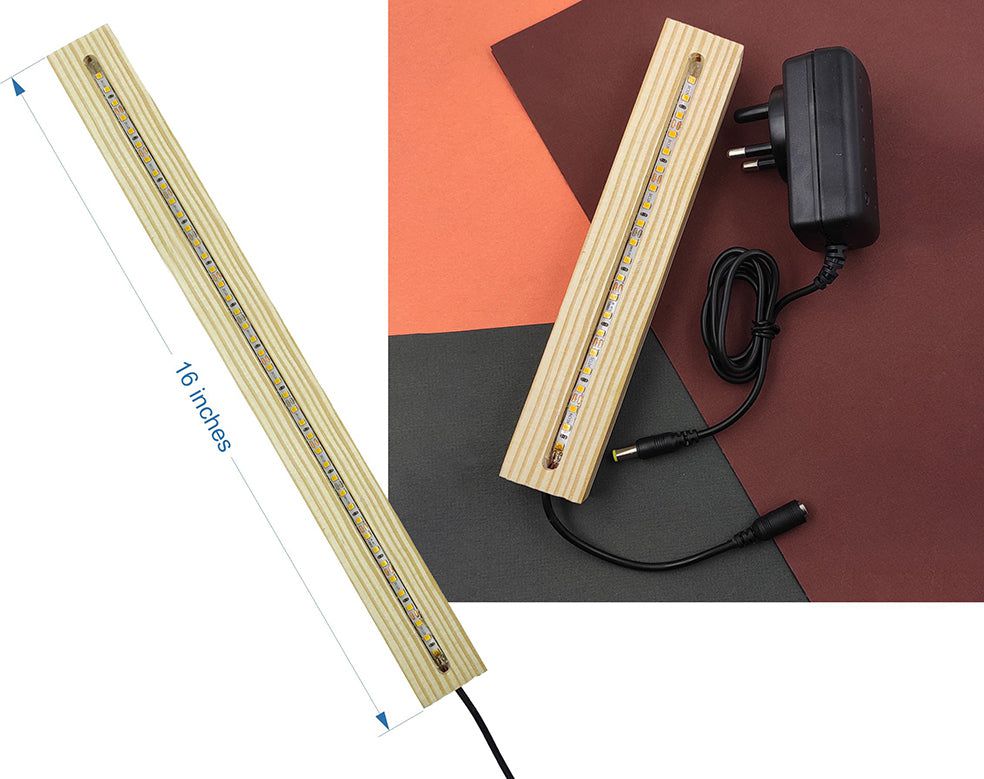 Wooden LED Light Base