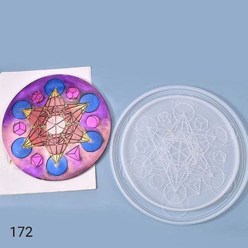 Metatron Geometry Crystal Charging Plate Big Mould
