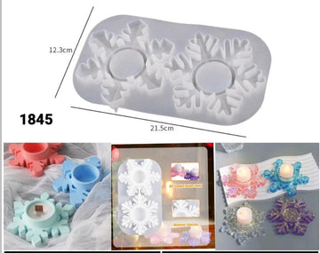 2 in 1 Snowflakes tea light holder mould