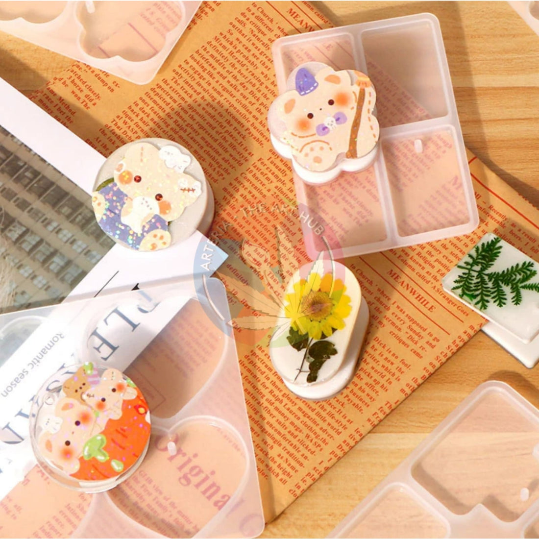 4 cavity Round Keychain, Jewellery & Clip Mould