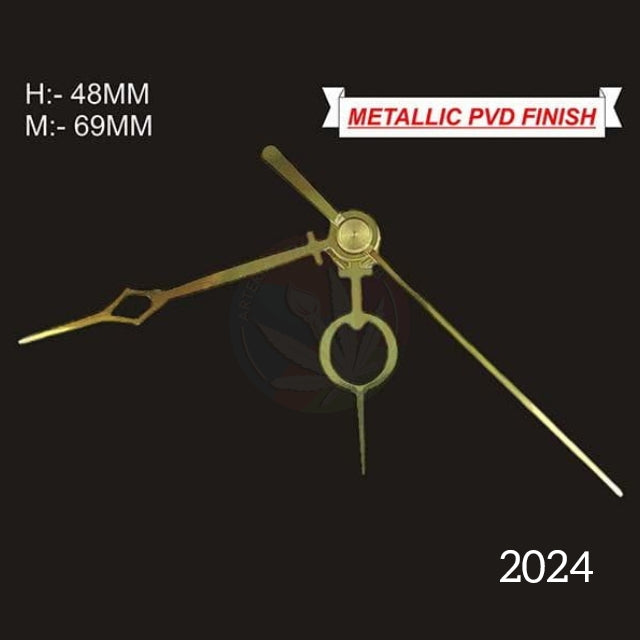 Designer Clock Hands - clock needles medium golden