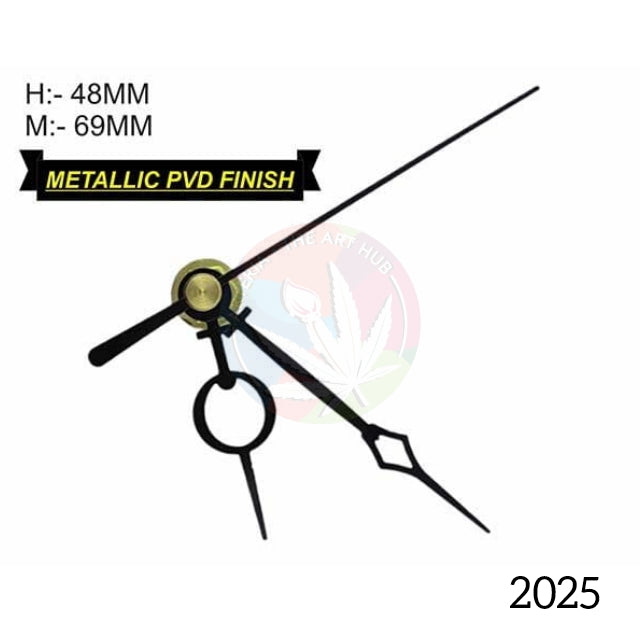 Designer Clock Hands - clock needles medium Black