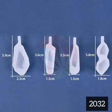 4 pc stone jewellery & keychain mould