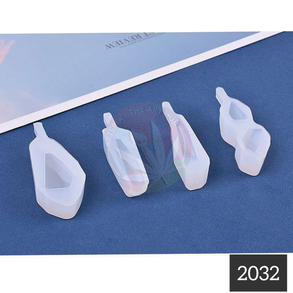 4 pc stone jewellery & keychain mould