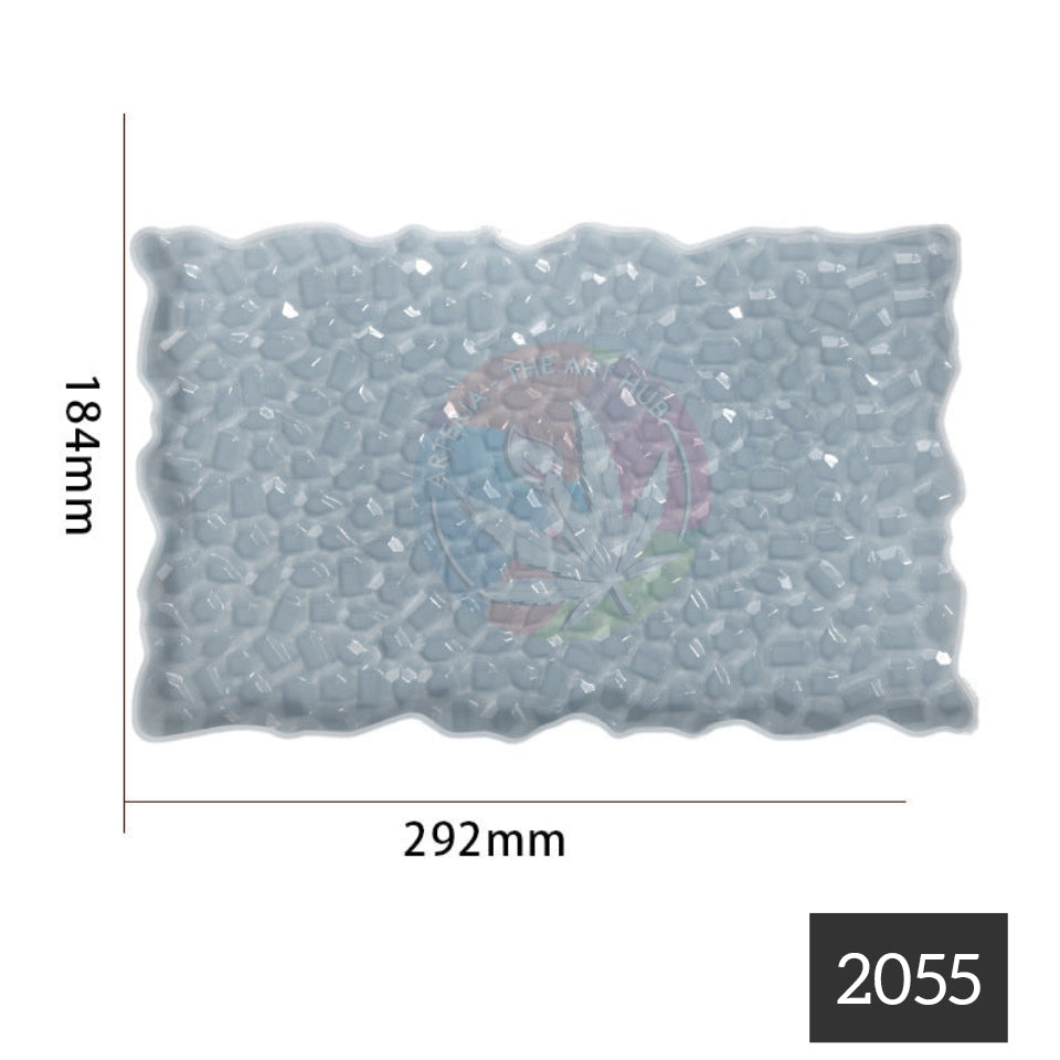 Rectangle agate tray mould- Mosaic texture