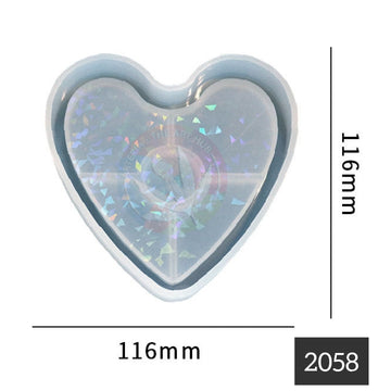 Holographic Coaster Mould- Heart