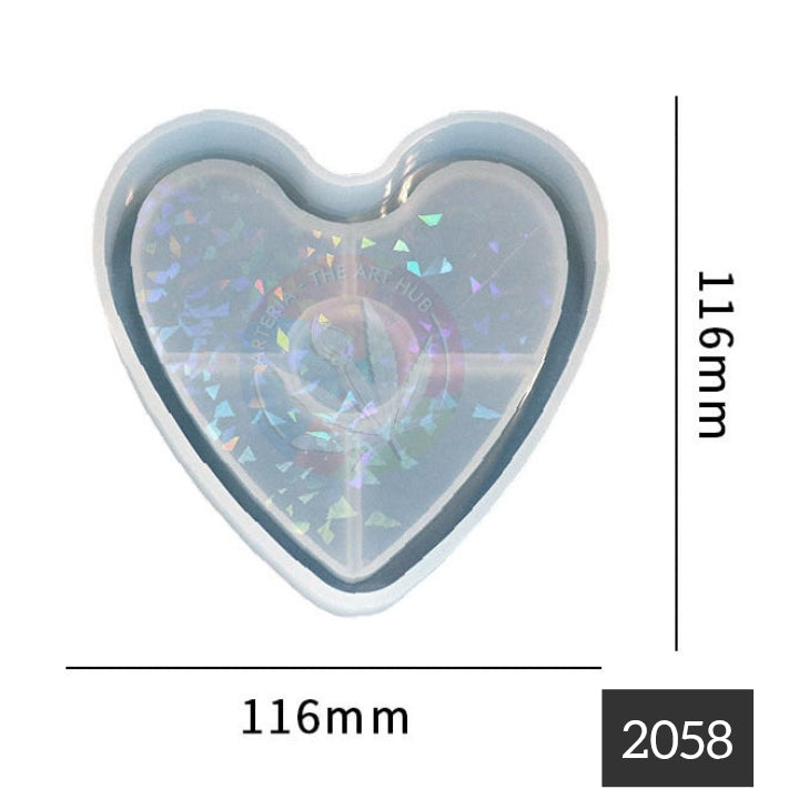 Holographic Coaster Mould- Heart