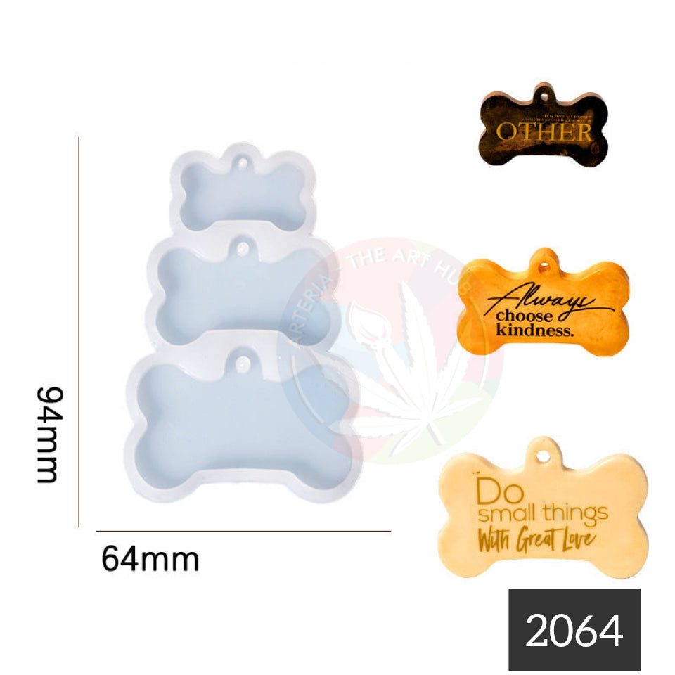 3 Cavity Pendant & Dog Tag Mould