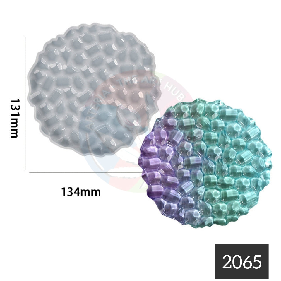 Round Agate mosaic texture Coaster mould