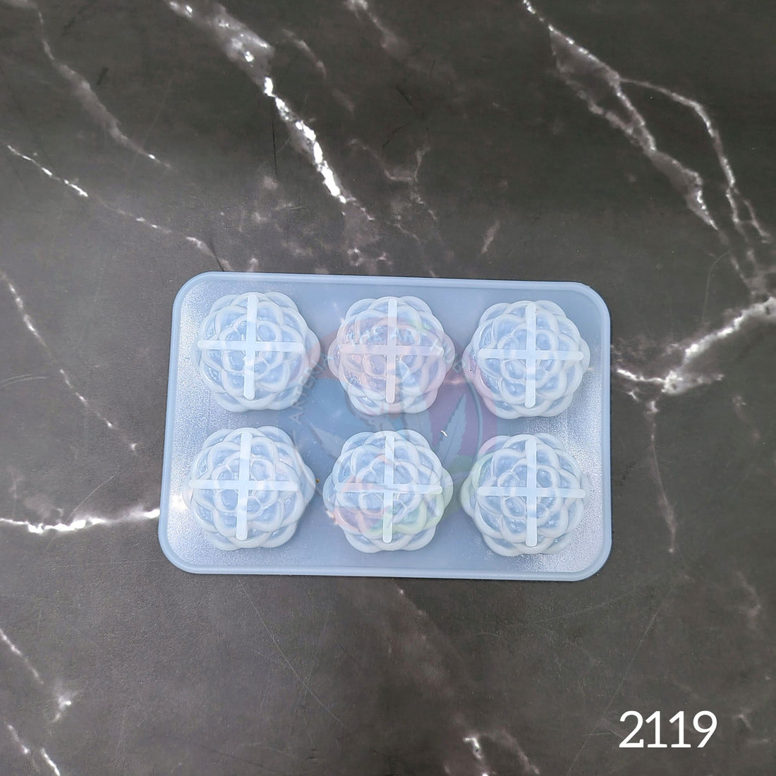 6 cavity 3D flower mould