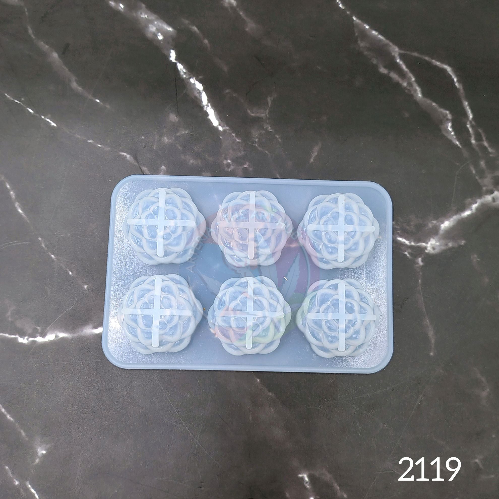 6 cavity 3D flower mould