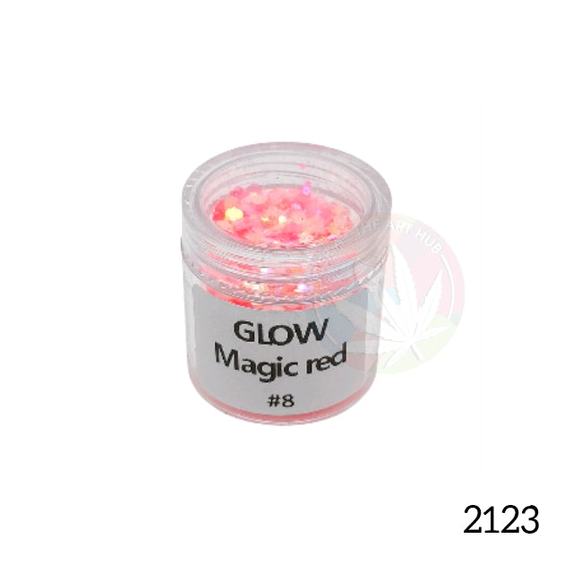 Glow in the dark glitters - Magic Red