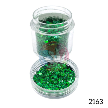 Holographic Hexa Glitters- Green