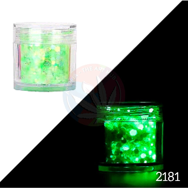 Glow in the dark glitters - Magic Green