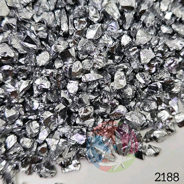 Glass Granules Medium - Metallic Silver