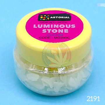 Glow in the dark Stones- small Ice Blue