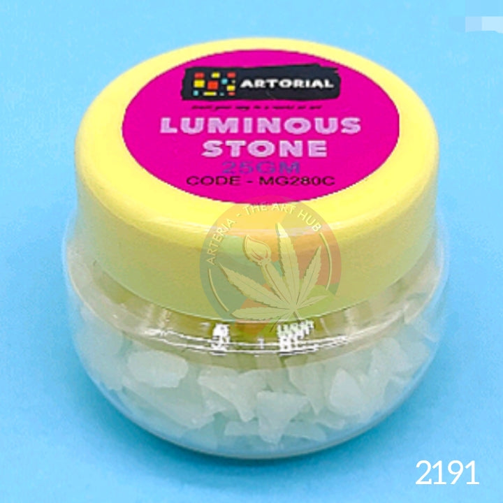 Glow in the dark Stones- small Ice Blue