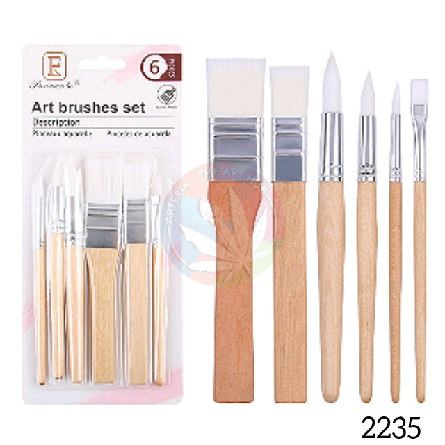 6pc art brush set