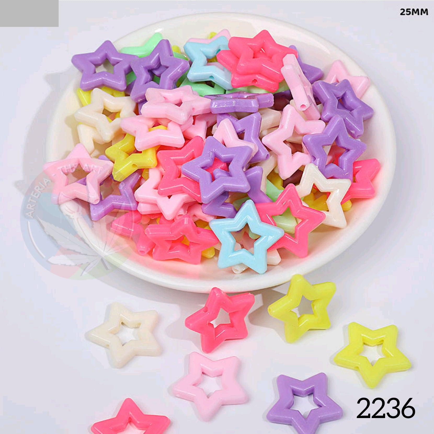 Cute beads Hollow Stars Beads- 2o Pcs