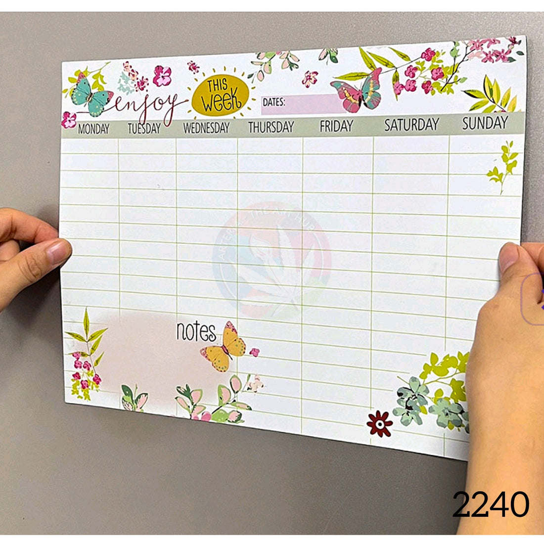 Weekly Magnetic Planner Floral- A3 Size