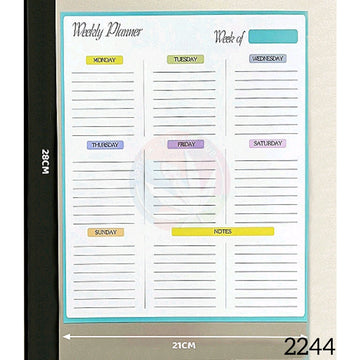 Weekly Magnetic Planner Blue- A4 Size