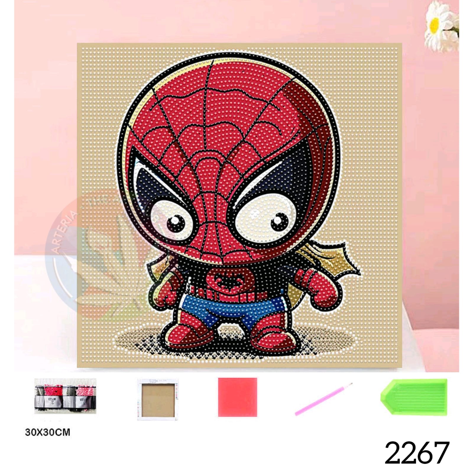 Glow in the dark diamond Painting kit - Spider Man