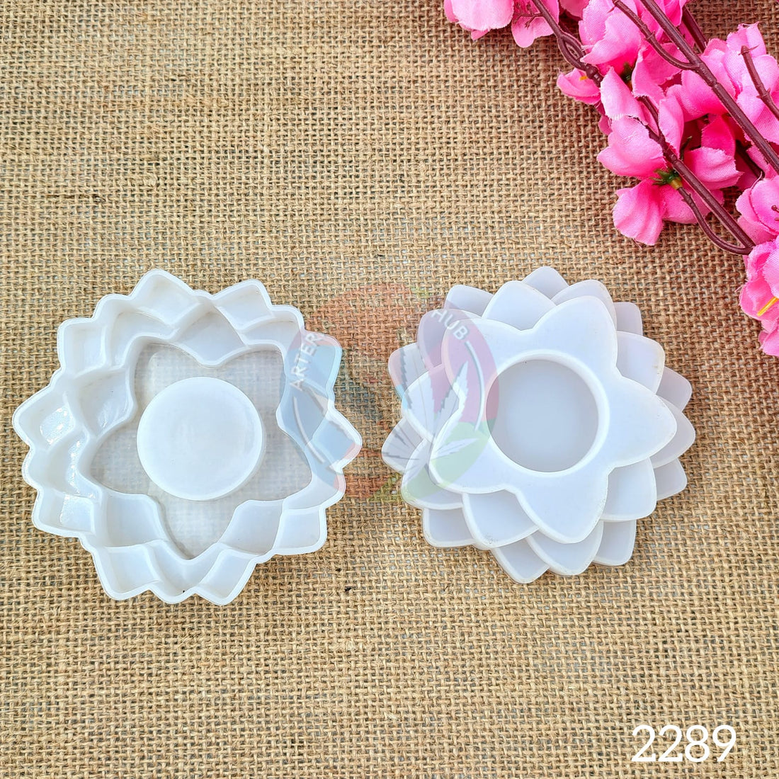 3 Step Flower Tea Light Holder Mould