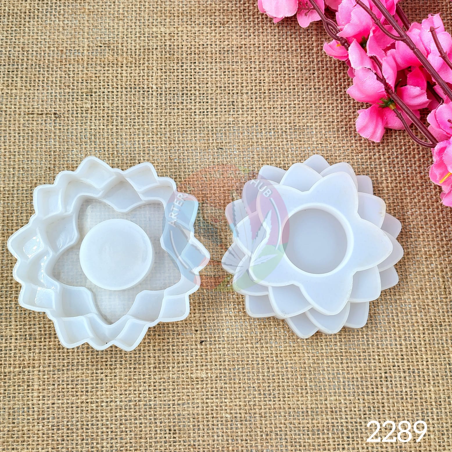 3 Step Flower Tea Light Holder Mould
