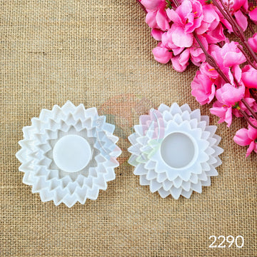 4 Step Flower Tea Light Holder Mould