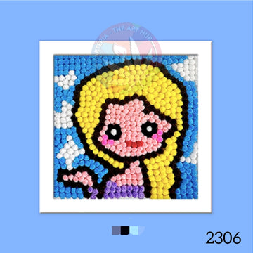 DIY Pompom Frame Kit - pretty girl
