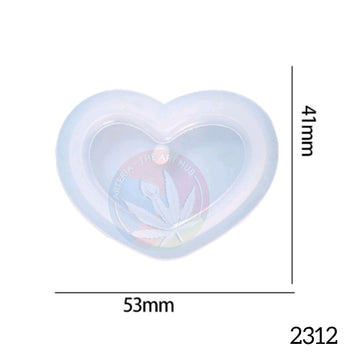 Small Heart Keychain & Pendant Mould with hole 3