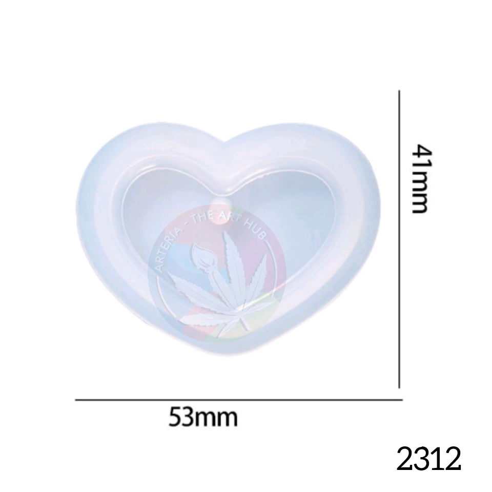 Small Heart Keychain & Pendant Mould with hole 3