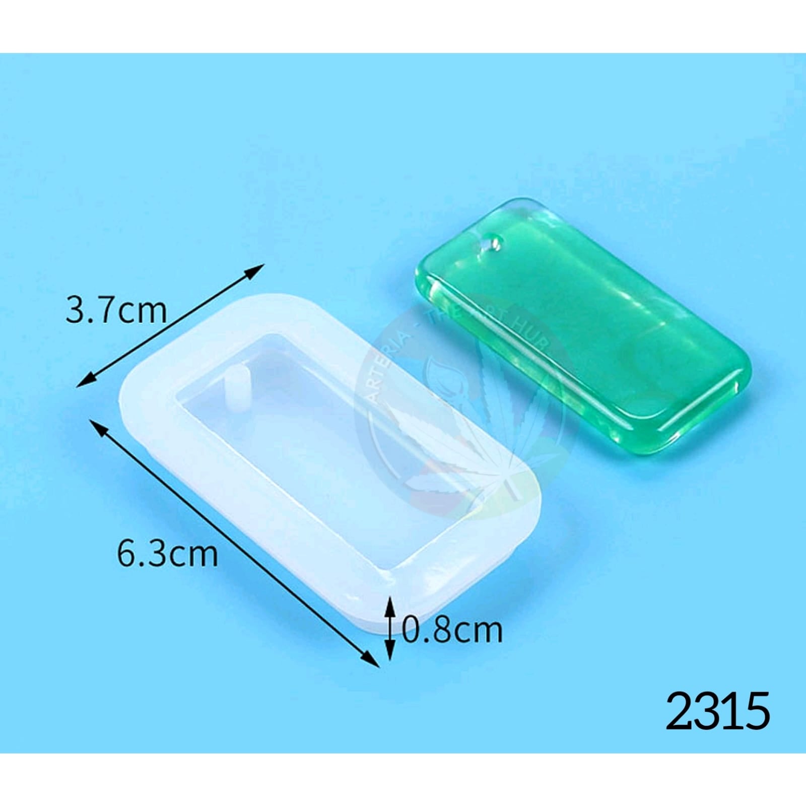 Small Rectangle Keychain & Pendant Mould with hole