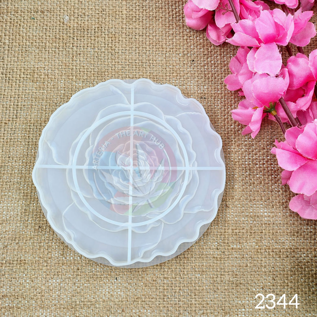 Rose flower coaster mould